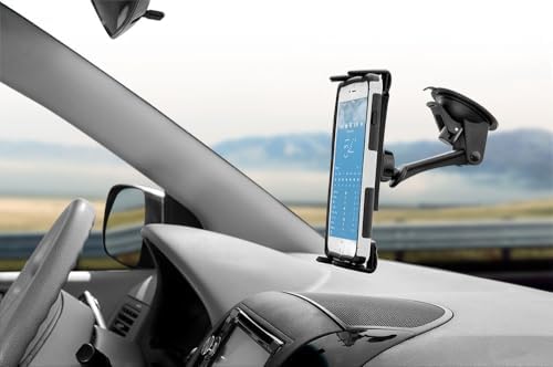 Universal Slim-Grip Ultra Sticky Suction Windshield Phone Mount by ARKON – Secure and Adjustable Car Holder for i Pad, Galaxy, Pixel & More – Effortless Hands-Free Navigation with 3″ Arm – Ideal for Safe Driving and Easy Device Access