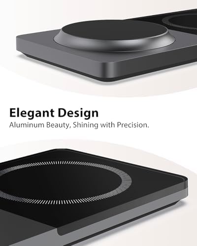 Innovative 2-in-1 Wireless Charging Station for i Phone & Air Pods – Foldable Mag Safe Charger Stand for i Phone 12-16 & Air Pods, Portable Design, Enhanced Magnetic Alignment for Fast Charging, Sleek & Space-Saving Solution for Home & Office Use
