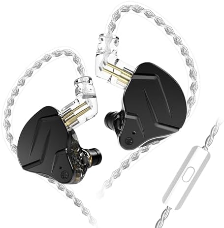 Discover the FEDAI KZ ZSN PRO X Hybrid In-Ear Monitors – Premium Bass Stereo Sound Earphones with Ergonomic Design, Featuring 1 BA + 1 DD for Unmatched Audio Fidelity, Durable Metal Build, Detachable Tangle-Free Cable, and Built-in Mic for Effortless Communication – Perfect for Audiophiles and Everyday Listeners Seeking Superior Sound Quality and Comfort