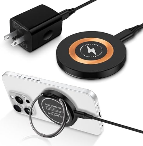 Revolutionary S25 S24 Ultra Magnetic Wireless Charging Pad – Fast 15 W Charger for Samsung Galaxy Z Fold 6/Flip 6/5/S25 Ultra/S24 Plus/S23/S22/S21 & Moto Edge 2024 – Includes 20 W USB-C Block for Ultimate Charging Efficiency – Sleek Design for Home & Office Use – Enhanced Magnetic Alignment for Optimal Power Delivery