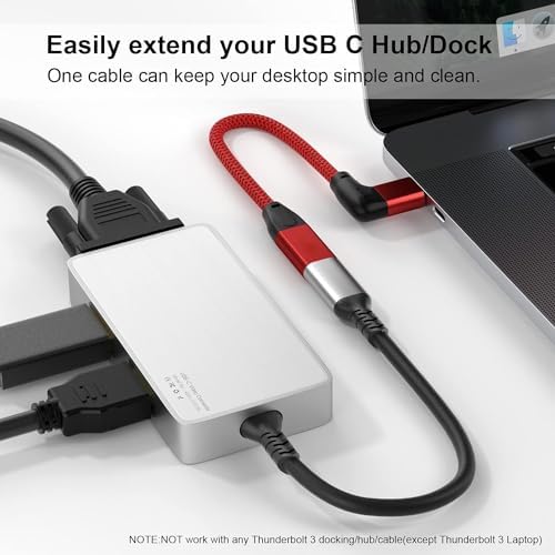 Effortlessly Enhance Your Connectivity with Use Bean 0.6 FT Right Angle USB C Extension Cable 2-Pack – 90-Degree Gen2 20 Gbps Fast Data Transfer for i Phone 16/15, Mac Book, i Pad Pro/Air, Galaxy S25/S24 – Perfect for Tight Spaces and Seamless Charging Solutions