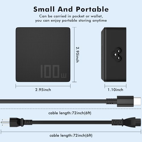 Maximize Your Efficiency with the 100 W & 65 W USB C Charger for Asus Devices – Fast Power Adapter for ROG Ally X, Flow X13, Zen Book Duo & More – Lightweight, Versatile & Safe Charging Solution for Gamers and Professionals on the Go