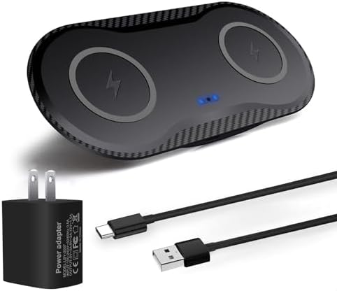 40 W Dual Fast Wireless Charging Pad – Efficient 20 W Charging for i Phone 16-11, Air Pods & Samsung Galaxy – Sleek Design for Home & Office Use – Versatile Charging Station with Enhanced Compatibility and Speed