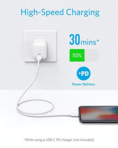 Anker 6 ft USB C to Lightning Cable – MFi Certified Fast Charging Cable for i Phone 13 Pro, 12 Pro Max & Air Pods Pro – Durable Design with Power Delivery Support – Tangle-Free Connectivity for Effortless Use