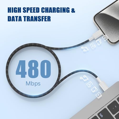 iPhone 16 15 USB C Charger Cable 10ft, Long Fast Charge Type C to C Charging Cord Wire for Apple iPhone 16 Pro Max/16 Pro/15 Plus/15 Pro Max,iPad Pro 12.9/11 inch/Mini/Air 5/4th,MacBook,Samsung-Black – Enhanced Compatibility and Speed