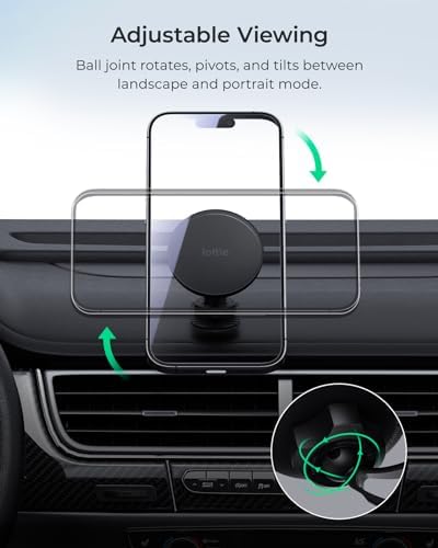 i Ottie i Tap 3 Magnetic Dashboard Smartphone Holder – Universal Car Mount for i Phone & Android with Mag Safe Support, Effortless One-Hand Operation, Quick Adhesive Setup for Secure and Safe Driving