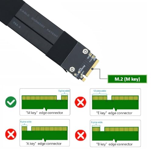 Maximize Your System’s Efficiency with the 10 Gtek M.2 NVMe SSD Extension Cable – 200 mm PCIe 3.0 x4 Adapter for Optimal Data Transfer and Enhanced Compatibility – Durable, High-Performance Accessory for Fast File Transfers and Improved Thermal Management