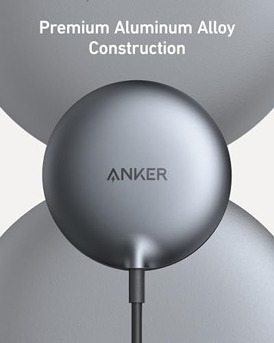 Anker Mag Safe Charging Pad for i Phone 16 Series – Qi2 Certified 15 W Fast Wireless Charger with Magnetic Alignment, Compatible with i Phone 16/16 Plus/16 Pro/16 Pro Max/15/14/13/12 – Sleek, Portable Design for Effortless Power-Up and Enhanced Stability
