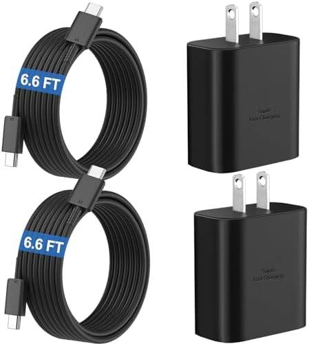 45 W Super Fast USB-C Charger with 6.6 ft Cable – Ultra-Fast Charging Adapter for Samsung Galaxy S24/S23/S22/S21/Note 20 – Stylish Deep Purple & Blue Design for Enhanced Device Performance and Safety