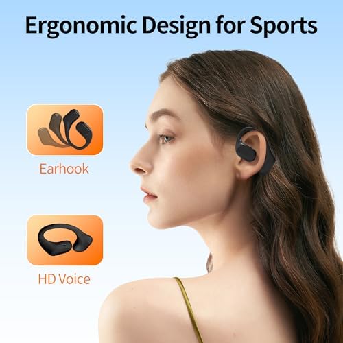 Elevate Your Audio Experience: Premium Bluetooth 5.3 Sport Earbuds with IP7 Waterproof Protection, 24-Hour Playback, Noise-Canceling Technology, and Secure Over-Ear Hooks for Unmatched Performance in Any Environment