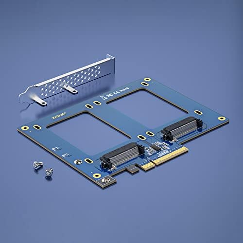 Unlock Unmatched Data Storage with the 10 GTEK PCIe 3.0 x8 Dual U.2 NVMe SSD Adapter Card – Optimize Performance for Servers, NAS & Desktops with Effortless Integration and High-Speed Transfers for Gaming, Video Editing, and Data Management