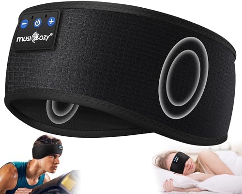MUSICOZY Bluetooth 5.4 Sleep Headband Headphones – Ultimate Wireless Comfort for Sleep, Workouts, and Travel – The Perfect Gift for Active Lifestyles with Rapid Pairing and Sweatproof Design