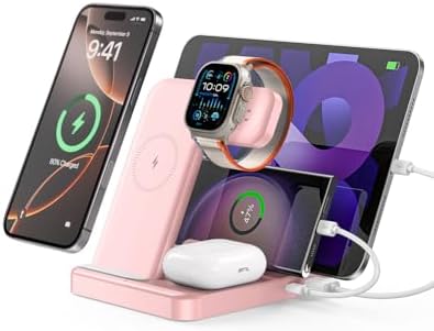 Revolutionize Your Charging Experience with the 5-in-1 Multi-Device Charging Station for i Phone 16, i Pad Pro, Apple Watch, and Air Pods – Sleek Black Wireless Dock for Effortless Power Management and Enhanced Device Compatibility