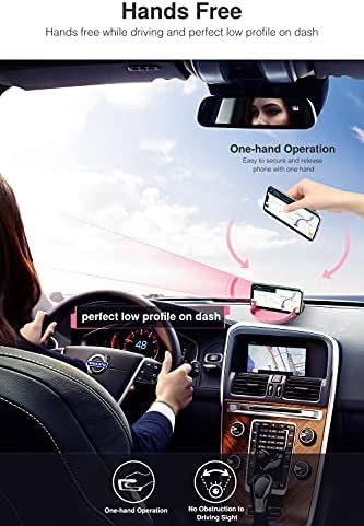 Loncaster Universal Dashboard Car Phone Holder Mount – 2 Pack Ultra-Stable Silicone Cradle for Hands-Free Use, Compatible with i Phone & Most Smartphones, Effortless Installation, 360-Degree Viewing Angles, Essential Car Accessory for Safe Navigation and Calls