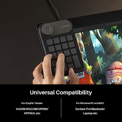 Revolutionize Your Creative Workflow with the HUION Keydial Mini Bluetooth Programmable Keypad – 5 Anti-Ghosting Keys and 18 Custom Shortcuts for Effortless Control on Drawing Tablets, PC, Mac Book, and More – Ultimate Wireless Flexibility and Ergonomic Comfort