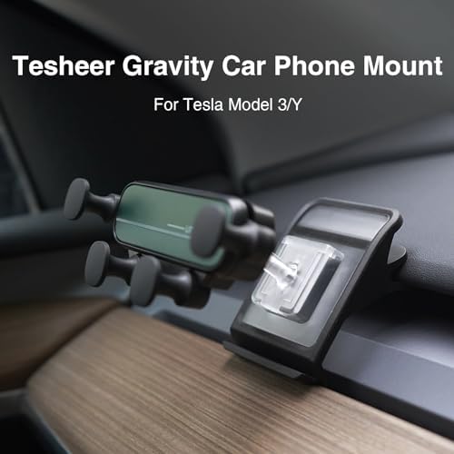 Revolutionary Tesla Phone Mount for Model 3 & Model Y – Automatic Gravity Grip Holder with Foldable Design for Ultimate Convenience – 2024 Tesla Accessory for Seamless Smartphone Integration and Enhanced Driving Safety