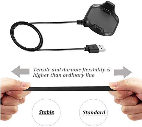 Garmin Approach S5/S6 Charger Replacement Cable – 3.3 ft USB Adapter for Fast Charging – Essential Golf GPS Smartwatch Charging Dock with Durable Wire Clip – Maximize Performance and Convenience on the Course
