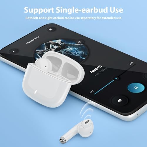 Stylish Pink Wireless Earbuds with Advanced Touch Control – Bluetooth 5.3 Compatibility for Samsung S25/S24 Ultra/S23 FE/S22+/S21 & i Phone 16/15 Pro Max/14 Plus/Pixel 9 XL – Ergonomic Comfort for Extended Listening and Clear Calls