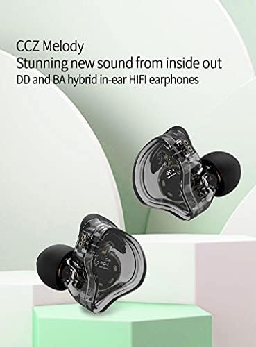 KZ ZSN PRO X Dual Driver Earbuds – Hi-Fi Stereo Headphones with Balanced Armature & Dynamic Driver, Ergonomic Comfort for Optimal Listening, Detachable Cable & Built-In Microphone, Perfect for Audiophiles & Everyday Use – Golden Finish