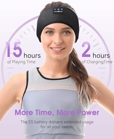 MUSICOZY Bluetooth 5.4 Sleep Headband Headphones – Ultimate Wireless Comfort for Sleep, Workouts, and Travel – The Perfect Gift for Active Lifestyles with Rapid Pairing and Sweatproof Design