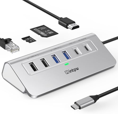 Transform Your Workspace with the Ultimate 10-in-1 USB C Hub Docking Station – Sleek Aluminum Design, 4 K HDMI Output, Lightning-Fast PD 100 W Charging, and 1 Gbps Ethernet for Mac Book Air/Pro & i Pad – Maximize Efficiency and Connectivity Effortlessly