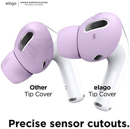 Enhance Your Audio Experience with elago’s Patented Air Pods Pro Ear Tips – 6 Pairs in Dark Grey for Ultimate Comfort and Fit – Anti-Slip Design with Integrated Covers, Compatible with Charging Case, Available in Large, Medium, and Small Sizes for Personalized Listening – Perfect for Audiophiles Seeking Quality and Convenience