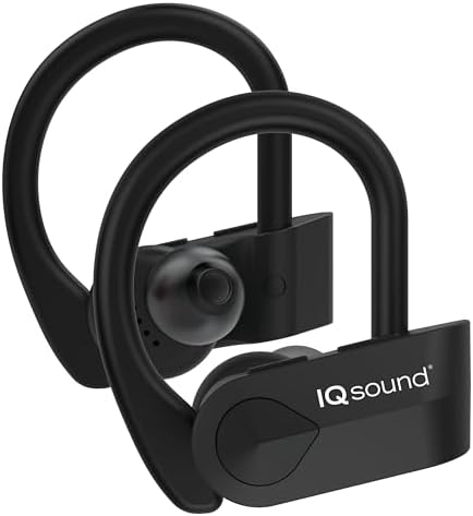 IQ Sound IQ-140 TWS True Wireless Sport Earbuds – Lightweight Sweat-Proof Bluetooth Headphones with 5-Hour Playtime, 120-Hour Standby, and Built-In Microphone for Seamless i Phone & Android Compatibility – Perfect for Active Lifestyles