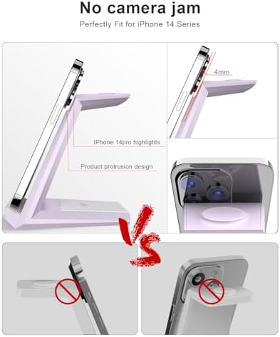 Revolutionize Your Charging Experience with the ADADPU 3-in-1 Wireless Charging Station for i Phone, Apple Watch, and Air Pods – Seamlessly Power Up Your i Phone 16 Pro Max, 15, 14, 13, 12, 11 Pro Max, XR, 8 Plus, and Watch Series 2-8 with Included 5 ft Cable and Adapter – Stylish, Space-Saving Design for Effortless Organization and Rapid Charging Efficiency