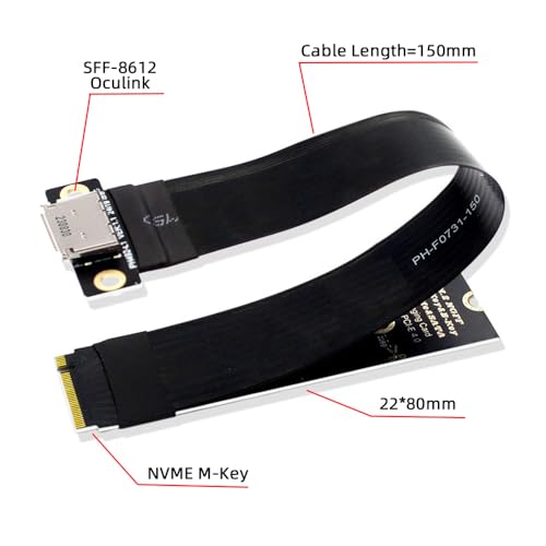 Unlock Blazing Fast Data Transfers with cablecc PCI-E 3.0 M.2 M-Key to Oculink SFF-8612/SFF-8611 Host Adapter – Perfect for Gamers & Creators Seeking Ultimate NVMe SSD Performance. Experience unparalleled speed and compatibility with this high-performance adapter engineered for M.2 NVMe SSDs in the 2260 form factor. The cutting-edge Oculink SFF-8612 and SFF-8611 connections ensure robust data transmission for seamless gaming and content creation. Enjoy hassle-free installation and a durable design that stands up to daily demands, making this essential upgrade a must-have for any advanced computing setup. Whether you’re enhancing your workflow or building the ultimate gaming rig, this PCI-E 3.0 adapter guarantees enhanced performance and reliability. Elevate your data storage capabilities today and discover the difference this premium internal SSD accessory can make in your system’s efficiency and speed. Don’t compromise on quality—transform your digital experience with the cablecc Oculink Host Adapter now!