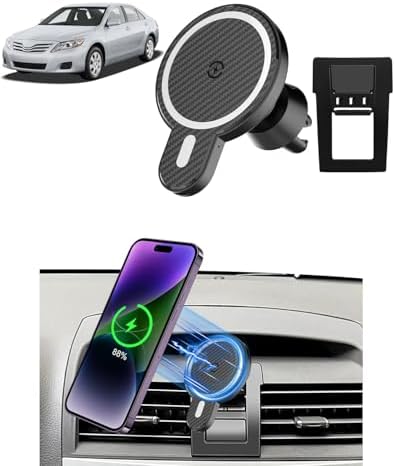Upgrade Your Toyota Tundra or Sequoia Driving Experience with the 360° Rotating Mag Safe Phone Holder – Premium Dashboard Mount Designed for 2020-2025 Models, Ensures Safety, Accessibility, and Sleek Aesthetics Without Air Vent Obstruction