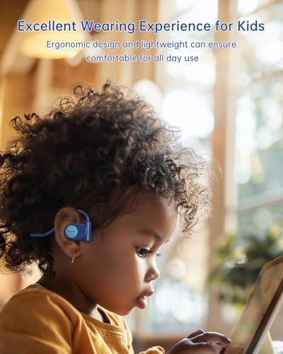 Kid-Friendly Open Ear Headphones – Vibrant Purple Lightweight Design for School and Outdoor Fun – Safe Air Conduction Technology with 3.5 mm Jack – Ultimate Comfort and Hearing Protection for Young Explorers