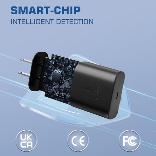 Power Up Your Samsung Galaxy: 45 W USB-C Super Fast Charger Duo with 6 FT Type C Cables – Ultimate Compatibility for S24/S23/S22/S21/S20 & Note Series, Lightweight & Portable Charging Solution for Home & On-the-Go