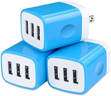 Sicodo 3-Pack USB Wall Charger Adapter – Universal 3.1 A Multi-Port Fast Charging Block for i Phone 16/15/14/13/12 SE/11 Pro, Samsung Galaxy S24/S23/S22/S21 Ultra, and Google Devices – Compact Travel Charger for On-the-Go Power Solutions