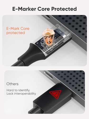 CableCreation Short USB4 Cable 0.5FT, 40Gbps, 240W, 8K@60Hz, Compatible with Thunderbolt 3, Thunderbolt 4 and USB-C, 2Pack – Enhanced Compatibility and Speed