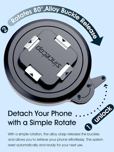 sincetop Quad Series Phone Holder for Bikes & Motorcycles – Premium Aluminum Handlebar Mount with Quick Lock Mechanism – Universal Fit for Mountain, Road, E-Bikes & Scooters – Securely Accommodates All Phone Sizes for Seamless Navigation and Hands-Free Experience