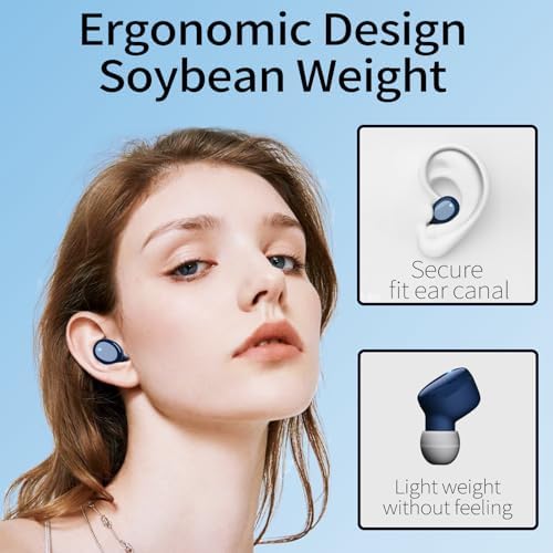 Ultra-Lightweight Bluetooth 5.3 Wireless Earbuds – Deep Bass In-Ear Headphones for Clear Calls and Immersive Sound, 60-Hour Battery Life, Perfect for Gaming, Workouts, and Study – Stylish Purple Design for Active Lifestyles