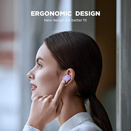 Elevate Your Audio Experience with HTC True Wireless Bluetooth Earbuds – Featuring Cutting-Edge Bluetooth 5.3 for Rapid Connectivity, 24-Hour Playtime, and Low Latency Gaming Mode – Stylish Transparent Charging Case – Perfectly Crafted for Gamers & Music Enthusiasts – Superior Sound Quality, Intuitive Touch Controls & Effortless Wireless Charging for Unmatched Convenience and Durability