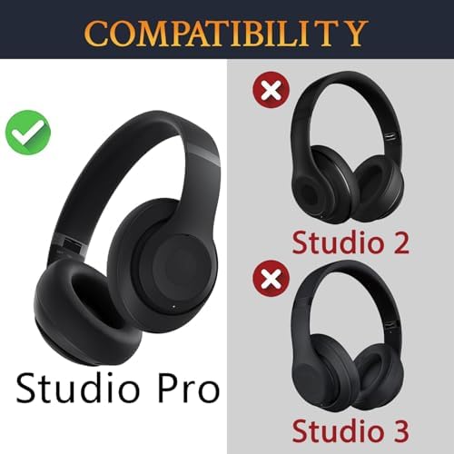 Transform Your Beats Studio Pro with SOULWIT’s Premium Cooling Gel Earpads – Advanced Breathable Mesh & High-Density Foam for Superior Comfort and Noise Isolation – Stylish Navy Blue Aesthetic – Enhanced Fit for Ultimate Audio Enjoyment