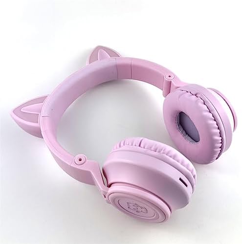 Charming Cat Ear Kids Bluetooth Headphones – Stylish Wireless On-Ear Design with Volume Limiter & LED Lights for Safe Listening – Compatible with Amazon Fire Tablets, Laptops, and More (Vibrant Pink) – Ideal for Toddlers and Young Music Lovers!