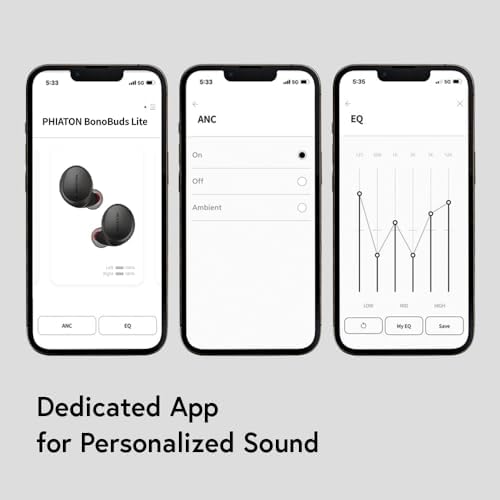 Phiaton Bonobuds Lite True Wireless Earbuds – Stylish Floral White | 11-Hour Battery Life | Advanced Clear Voice Technology and Ambient Listening Mode | Premium Bluetooth Earphones for Audio Enthusiasts and Professionals