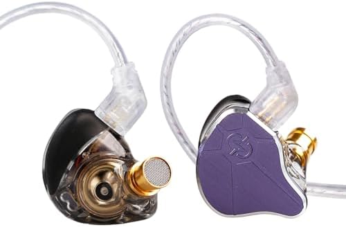 Elevate Your Audio Experience with Keephifi CCZ BC04 Wired Earbuds – Lightweight Hi-Fi IEMS Featuring Advanced Dynamic Hybrid Dual Drivers for Crystal Clear Sound Quality, Perfect for Gaming, Music Lovers, and Hands-Free Communication – Stylish Purple Design with Integrated Microphone for Enhanced Compatibility and Comfort