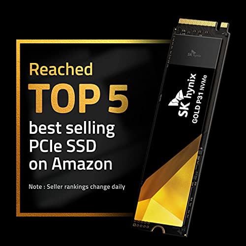 Elevate Your Gaming and Creative Workflows with the SK hynix Gold P31 500 GB PCIe NVMe Gen3 M.2 2280 SSD – Experience Blazing Speeds of Up to 3500 MB/s, Unmatched Reliability with 128-Layer NAND Flash, and Effortless Compatibility for Laptops and Desktops – Your Ultimate Storage Upgrade Awaits