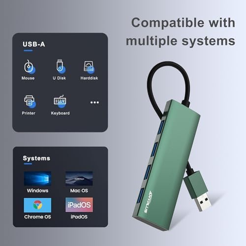 Unlock Seamless Device Connectivity with Our Compact 2 ft USB 3.0 Hub & Multiport Splitter – High-Speed Adapter for Laptops, PCs, i Macs & More – Effortlessly Connect Multiple Devices for Enhanced Productivity on the Go!