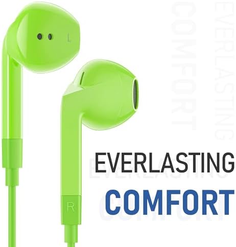 LUDOS FEROX USB-C Earbuds – Premium Wired Headphones for i Phone 16 & Samsung Galaxy Series, Featuring Exceptional Audio Clarity & Deep Bass, Ergonomically Designed for All-Day Comfort, Tangle-Free Cable for Streamlined Use, Supported by an Impressive 5-Year Warranty, Eye-Catching Vibrant Green Finish – Elevate Your Sound Experience for Music Lovers and Gamers Alike