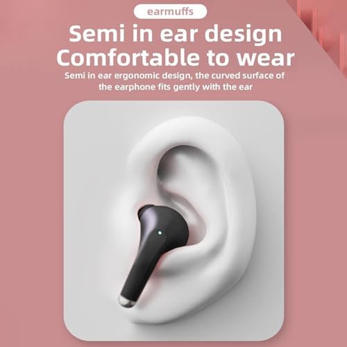 LP40 Pro Wireless Earbuds – Premium Bluetooth 5.3 Sports Headphones with Advanced Dual Noise Cancellation & Ultra-Low Latency, Perfect for Runners, Cyclists, and Fitness Aficionados – Ergonomic Comfort Fit in Stylish Black for Uninterrupted Audio Enjoyment