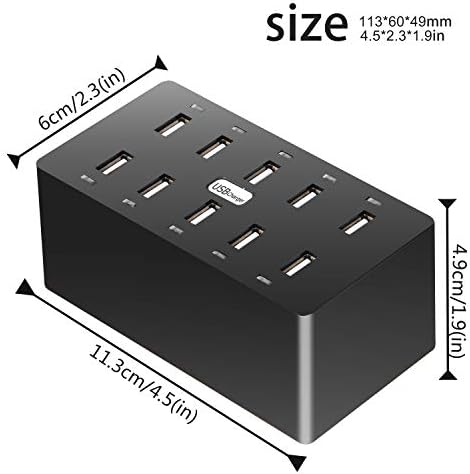 Ultimate 100 W 24-Port USB Fast Charging Station – High-Efficiency Multi-Device Charger for Smartphones and Tablets, Ideal for Home and Travel Use – Compact Design with Advanced Safety Features and Enhanced Cord Management for Organized Charging Solutions