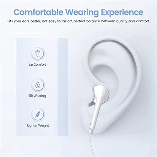 Elevate Your Audio Experience: 2 Pack MFi Certified Wired Earbuds – Superior In-Ear Headphones with Integrated Microphone & Easy Volume Control for i Phone, i Pad, Android & More – Lightweight, Durable Design Perfect for Audiophiles & Professionals – Enjoy Crystal-Clear Sound Across All 3.5 mm Devices
