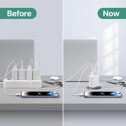 Revolutionize Your Charging Routine with Our 4-Port USB Wall Charger – Ultra-Fast QC 3.0 Adapter for i Phone 12-15, LG, Google Pixel & More – Compact, Reliable Power Solution for Home and On-the-Go Charging