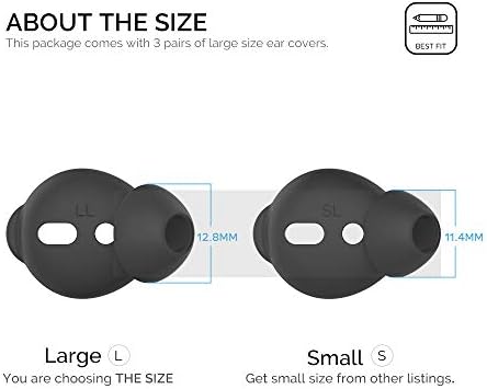Upgrade Your Listening Game with Aha Style Silicone Ear Tips for Apple Air Pods – 4 Pairs (2 Large & 2 Small) – Exceptional Comfort, Noise Isolation & Customizable Fit for Enhanced Audio Experience