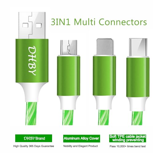 RGB USB A to Type C Fast Charging Cable Phone Charger High Data Speed Light Up Colourful RGB Current Flowing for All USB C Device-USB A to C RGB 39 Inche – Enhanced Compatibility and Speed